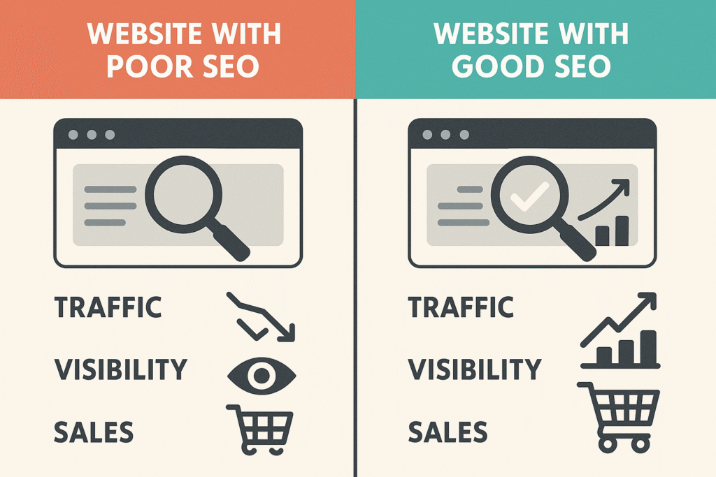SEO Comparison Infographic