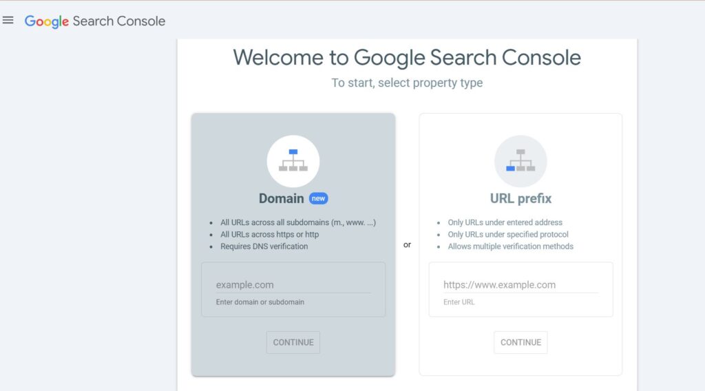 Google search console login dashboard
